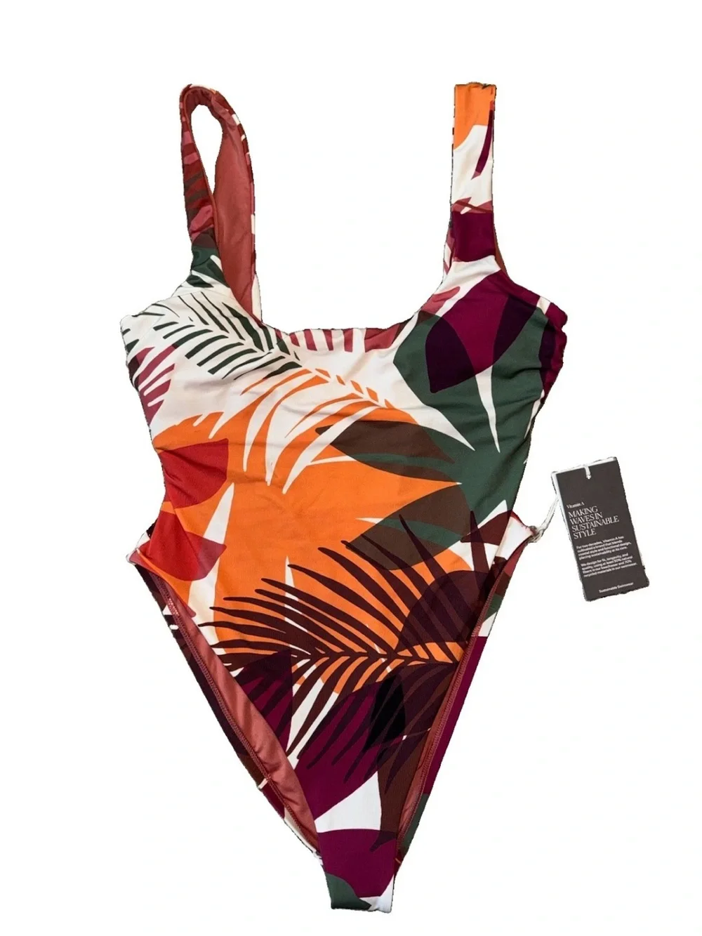 Vitamin A Coral & Orange Tropical One-Piece Swimsuit